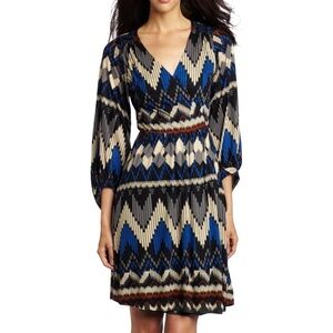 Velvet by Graham and Spencer Flander Geometric Print Wrap Dress